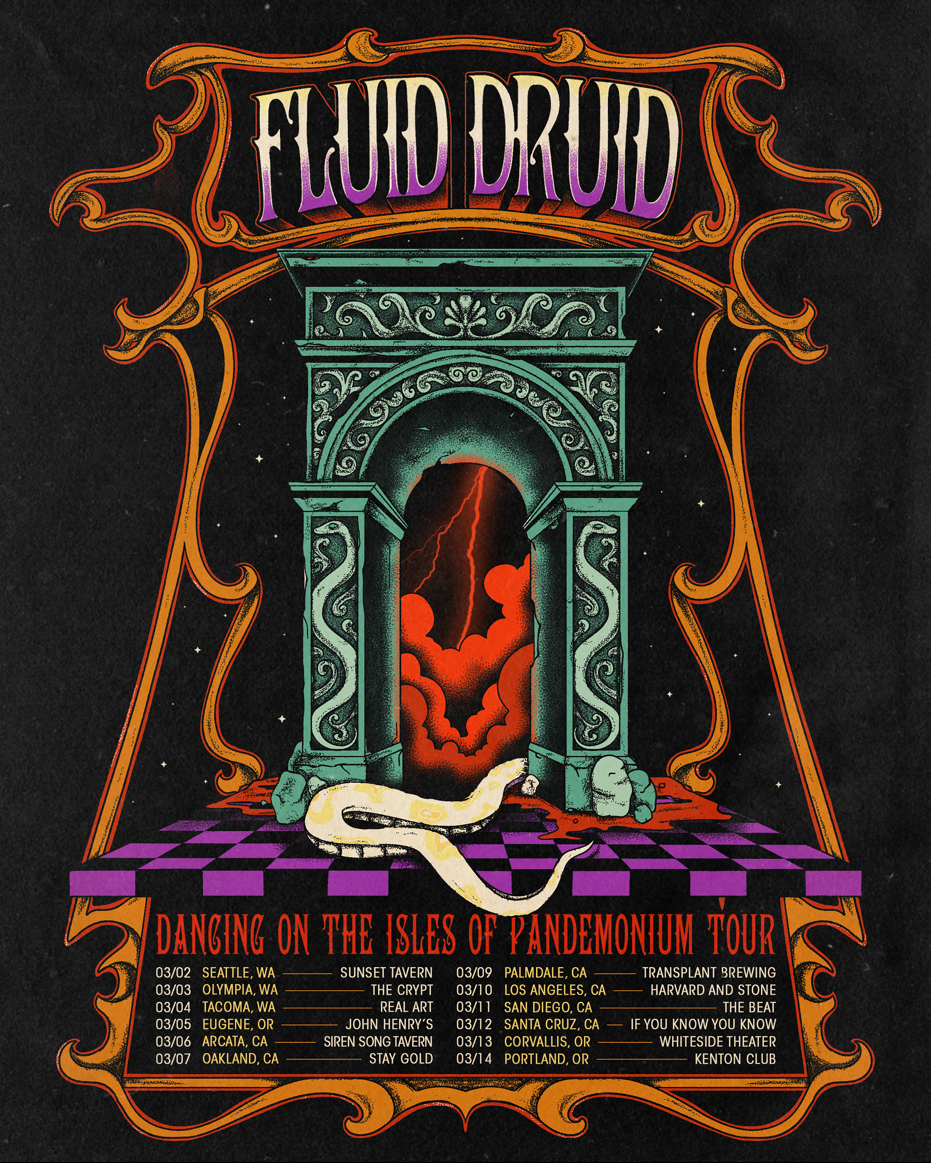 Fluid Druid - Dancing on the Isles of Pandemonium Tour - March 2025 West Coast dates